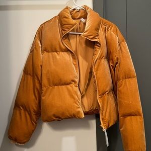 Like new Fabletics Crush Velour Puffer Jacket